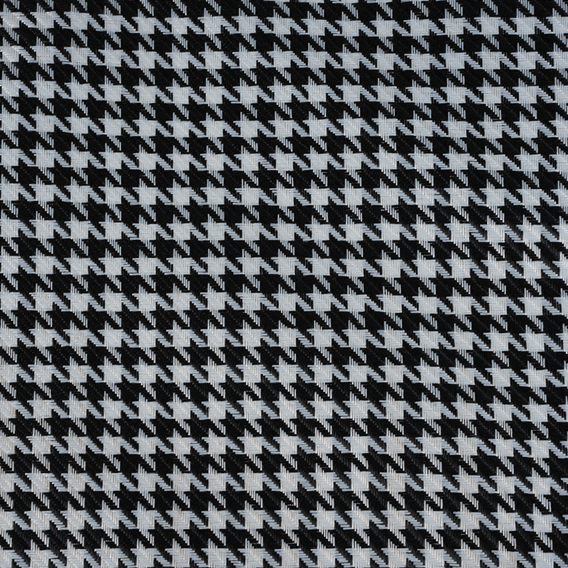 Houndstooth Plaid Polyester Linen na Tela