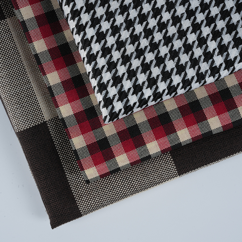 10*10 Plaid Polyester Linen na Tela