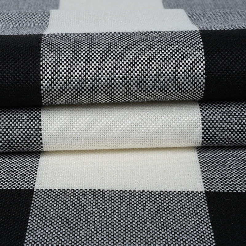 10*10 Plaid Polyester Linen na Tela