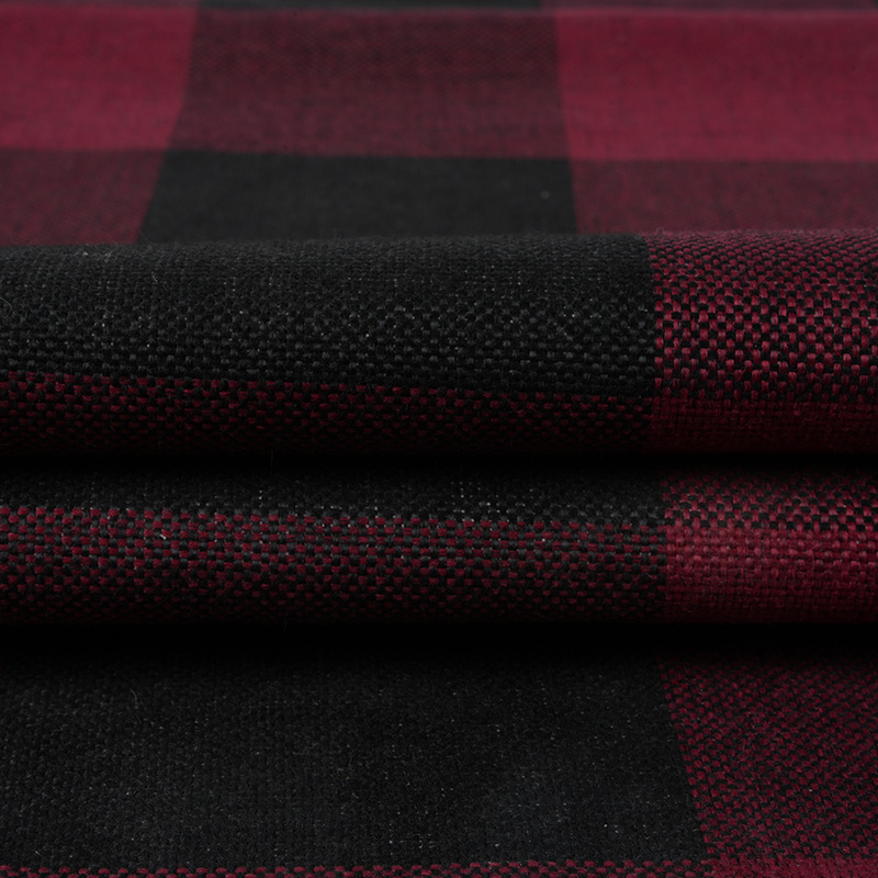 10*10 Plaid Polyester Linen na Tela
