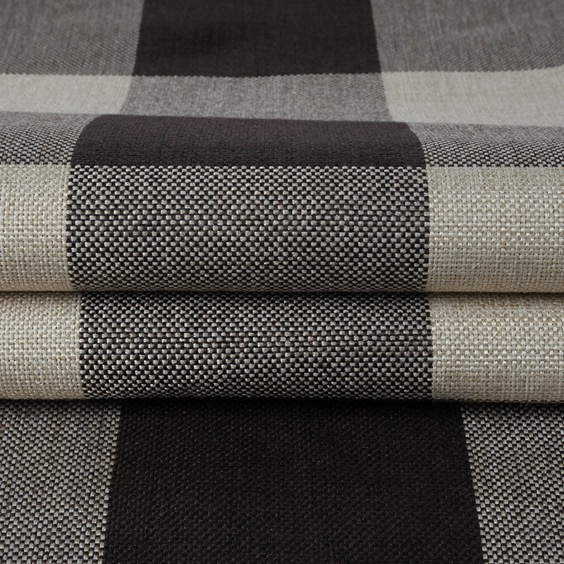 10*10 Plaid Polyester Linen na Tela