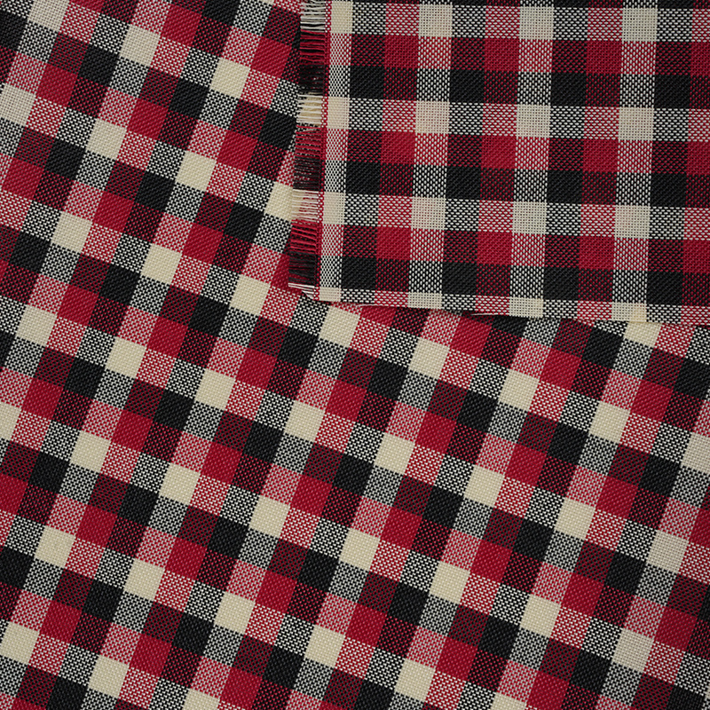 1*1 Plaid Polyester Linen na Tela